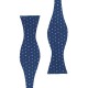 Краватка-метелик бавовняний синій з літерами