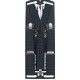 Підтяжки чоловічі краваткові чорні в білу точку 3.5 см Y