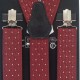 Підтяжки довгі червоні текстурні з візерунком - краваткові 3,5Y