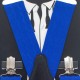 Підтяжки яскраві сині з візерунком - краваткові 3,5Y