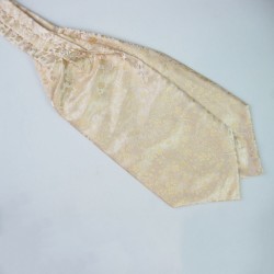 Шейный платок Аскот кремовый в цветочный узор