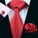Подарунковий краватка червоний з білим візерунком 09041