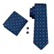 Подарункова краватка синій у візерунок з ромбиком - стриманий