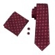 Подарочный галстук красный в цветочный узор