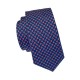Подарочный галстук синий в красный горошек в наборе