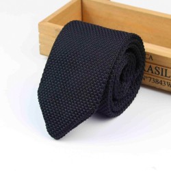 Краватка в'язана чорна однотонна витончена