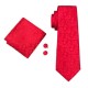 Галстук красный в подарочном наборе с узором однотонный