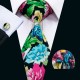 Краватка яскравий на весілля в наборі з хусткою та запонками
