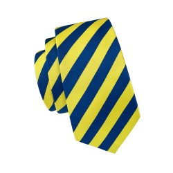 Краватка патріотична шовкова жакард з хусткою та запонками в смугу