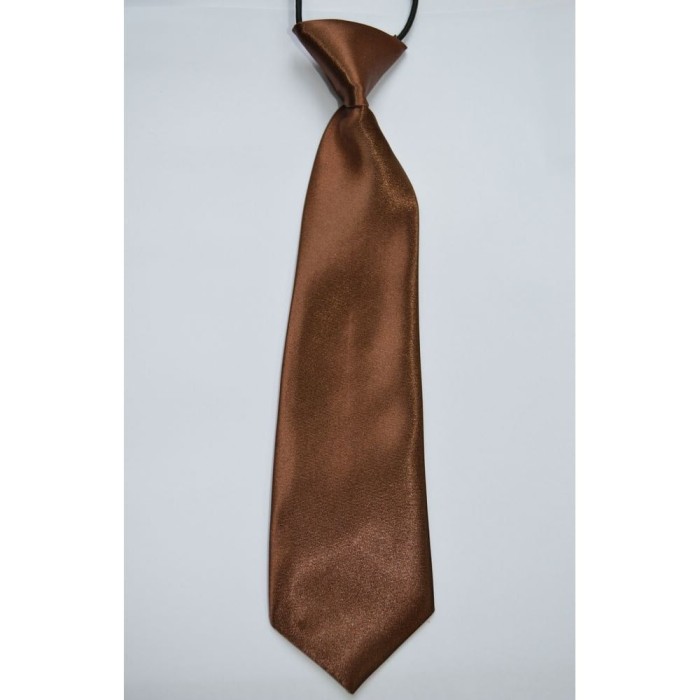 Краватка коричнева однотонна