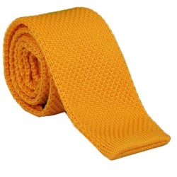 Краватка в'язаана жовта