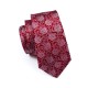 Подарунковий краватка червоний з білим візерунком 09064