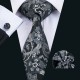 Подарочный галстук серый с узором 09141