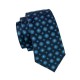 Подарочный галстук синий с узором в наборе 09066