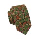 Подарунковий краватка зелений в східний квітковий візерунок 09069