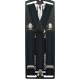 Підтяжки довгі чоловічі краваткаові чорні стильні