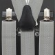 Підтяжки чоловічі краваткові сріблясті 3.5 см Y