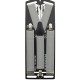 Підтяжки чоловічі довгі галстучні сріблясті 3,5 см Y