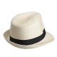 Шляпа Fedora Unisex - бежевая с черной лентой - классика