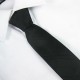 Краватка вузька чорний текстурний в сітку матовий 6 см