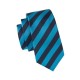 Подарочный галстук темно-бирюзовый в полоску
