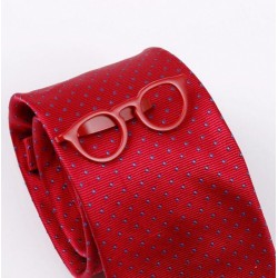 Зажим для галстука в виде очков - красный