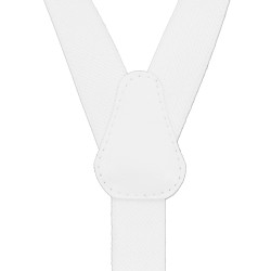Підтяжки білі однотонні Y-форма 2,5 см