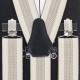 Підтяжки довгі чоловічі краваткові молочні 3,5 см Y