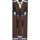 Підтяжки довгі чоловічі краваткові коричневі 3,5 см Y