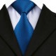 Подарочный галстук синий с оригинальным узором - сдержанный
