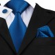 Подарунковий краватка-метелик синій з оригінальним візерунком - стриманий