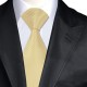 Подарочный галстук желтый с оригинальным узором - сдержанный