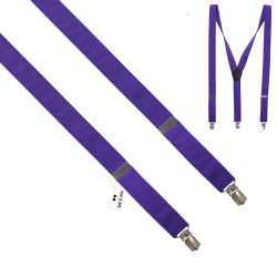 Подтяжки темно-фиолетовые длинные 2,5 см Y-образные