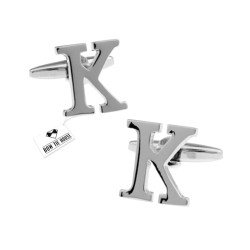 Запонки металические с буквой K