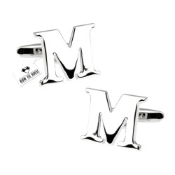Запонки металеві з буквою M