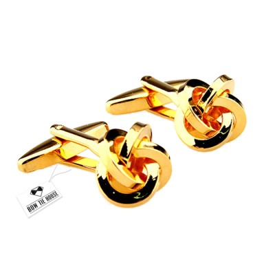 Запонки: Сплетені кільця - металеві