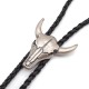 Ковбойська краватка Bull Skull (галстук-шнурок бола) - металевий колір