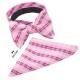 Клетчатая розовая галстук-бабочка с платком