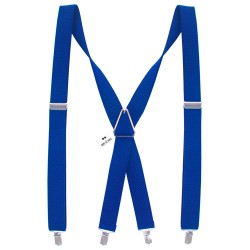 Підтяжки чоловічі принципові яскраво-сині 3,5 см Х