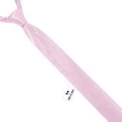 Ніжно-рожева атласна краватка