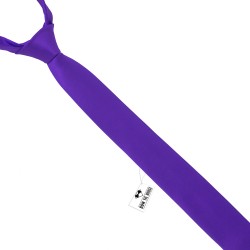 Галстук узкий фиолетовый матовый