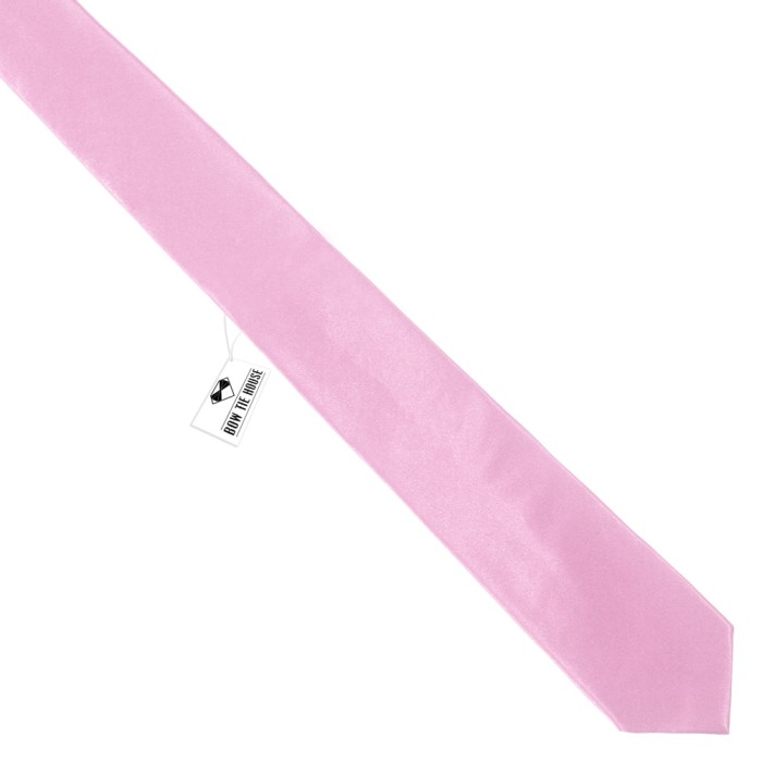 Вузька світло-рожева краватка