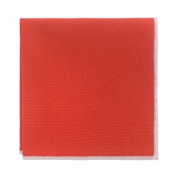 Платок Fire Red с белой окантовкой - габардин
