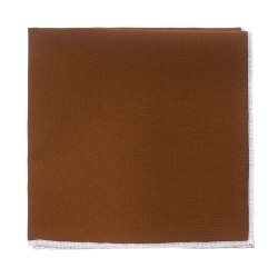 Платок коричневый габардин с белой окантовкой