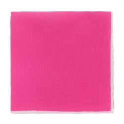 Платок розовый Hot Pink с белой окантовкой - габардин