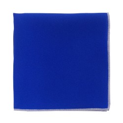 Платок синий Royal Blue - Electric с белой окантовкой - габардин