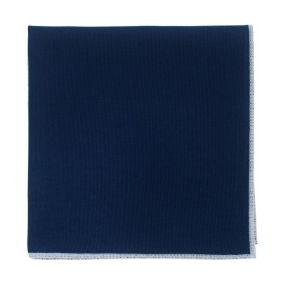 Платок темно-синій габардин з білою обкантовкою