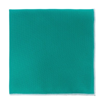 Платок зелений Green Teal з білою обкантовкою - габардин