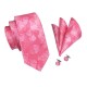 Подарункова краватка рожева з великим квітом