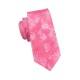 Подарочный галстук розовый в большой цветок